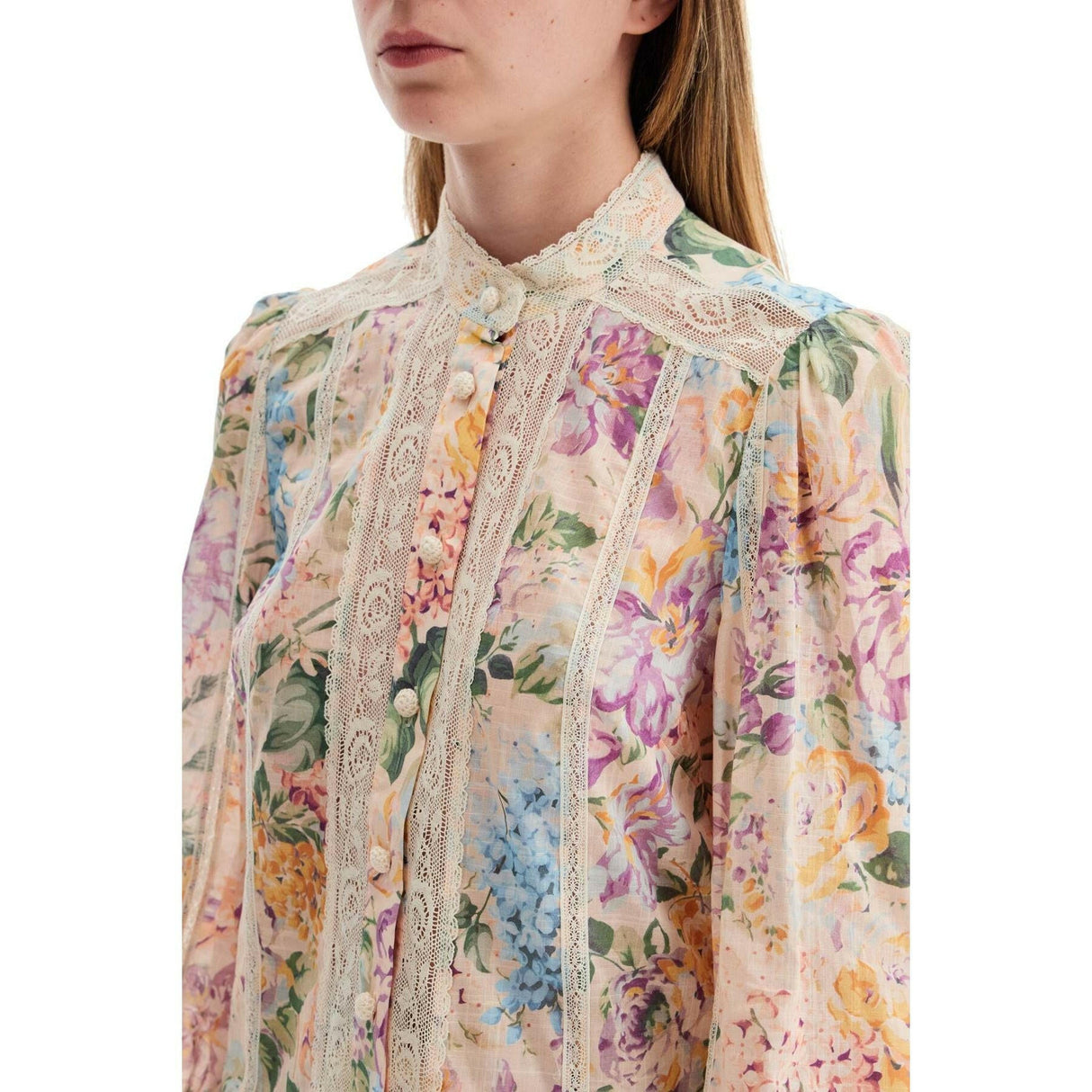 Cotton Voile Halliday Floral Blouse.