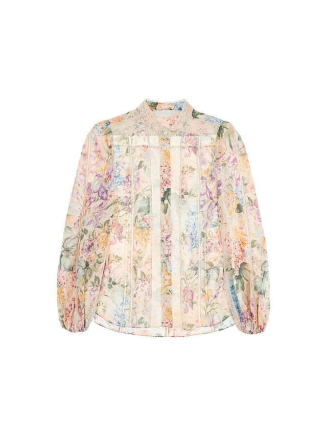 Cotton Voile Halliday Floral Blouse.