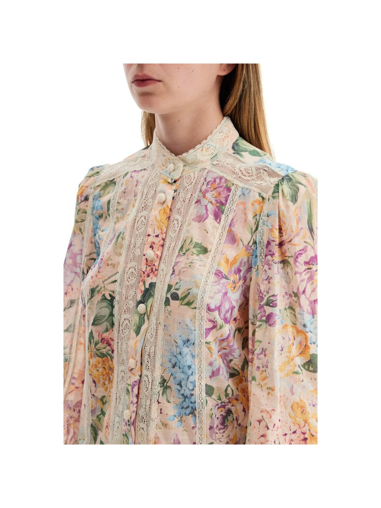 Cotton Voile Halliday Floral Blouse.