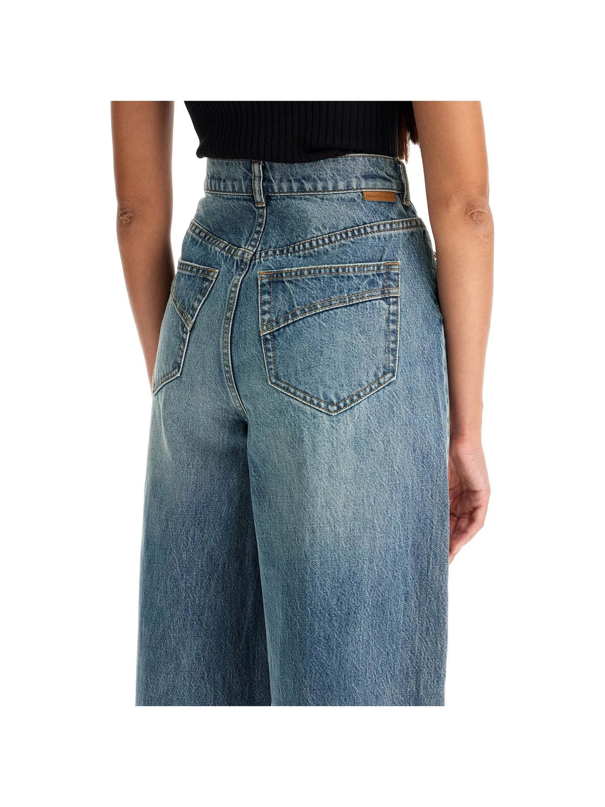 ZIMMERMANN-Denim Barrel Jeans-JOHN JULIA