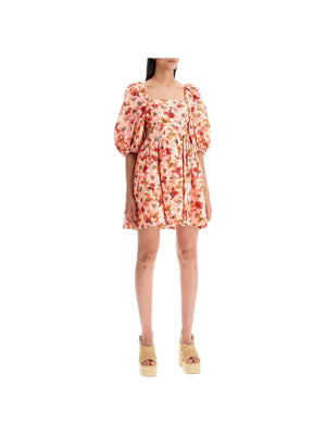 Floral Lightburst Linen Dress - Women > Clothing > Dresses > Mini