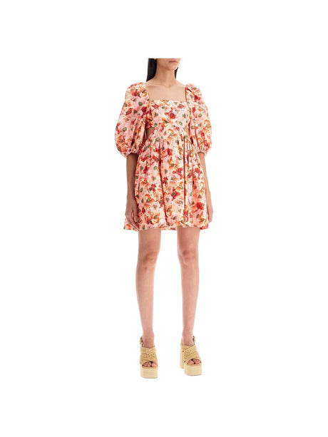 Floral Lightburst Linen Dress - Women > Clothing > Dresses > Mini