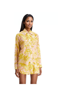 ZIMMERMANN-Golden Relaxed Silk Button-Up Shirt -JOHN JULIA.