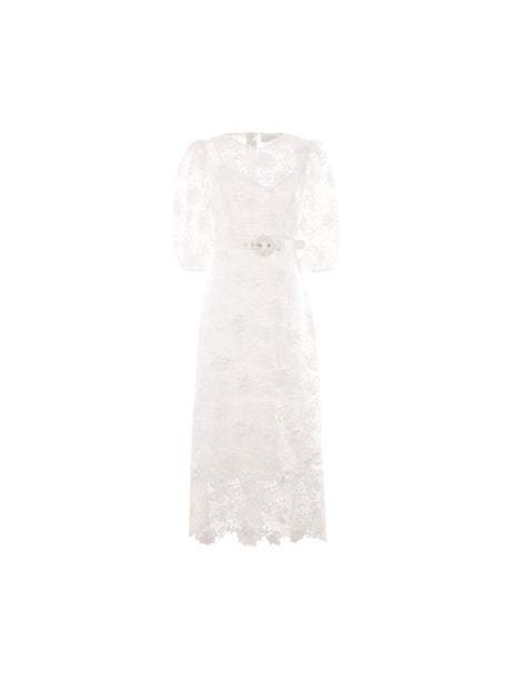 Halliday Flower Lace Dress-ZIMMERMANN-JOHN JULIA