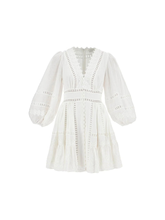 Zimmermann Floral Linen Dress-ZIMMERMANN-JOHN JULIA