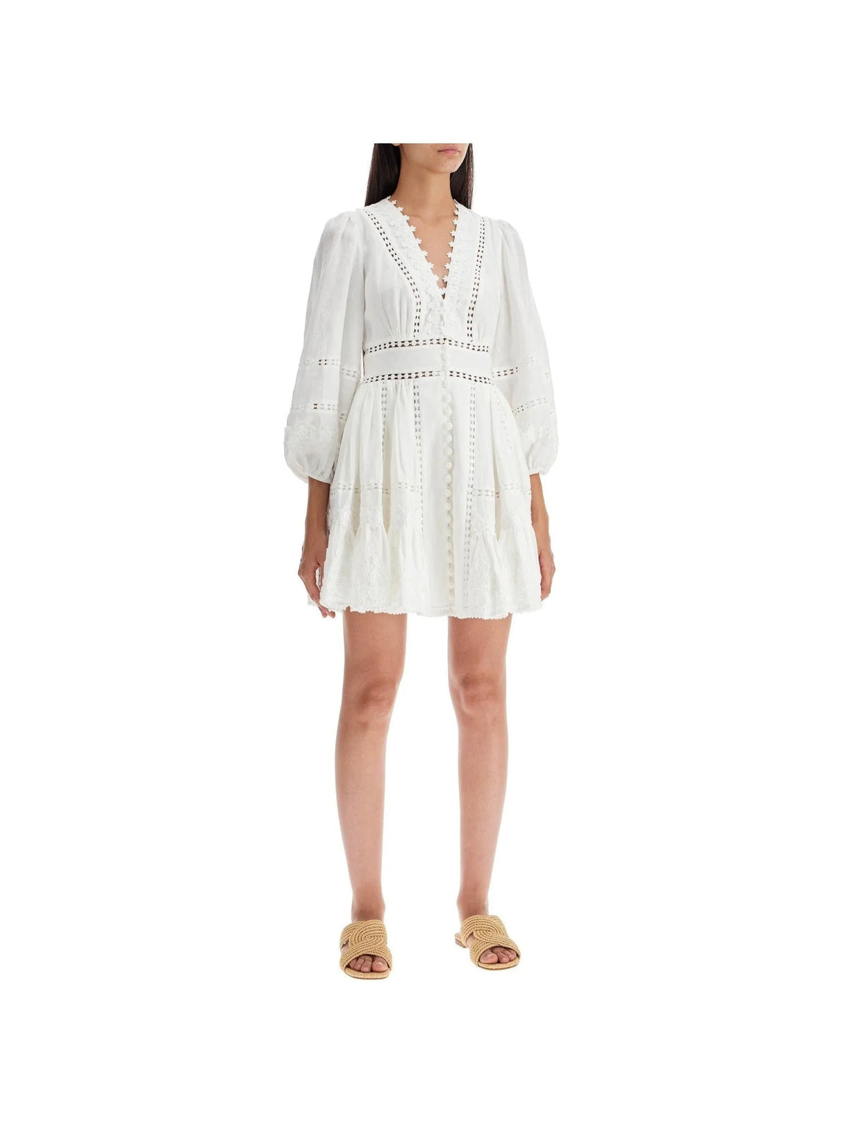 Zimmermann Floral Linen Dress-ZIMMERMANN-JOHN JULIA