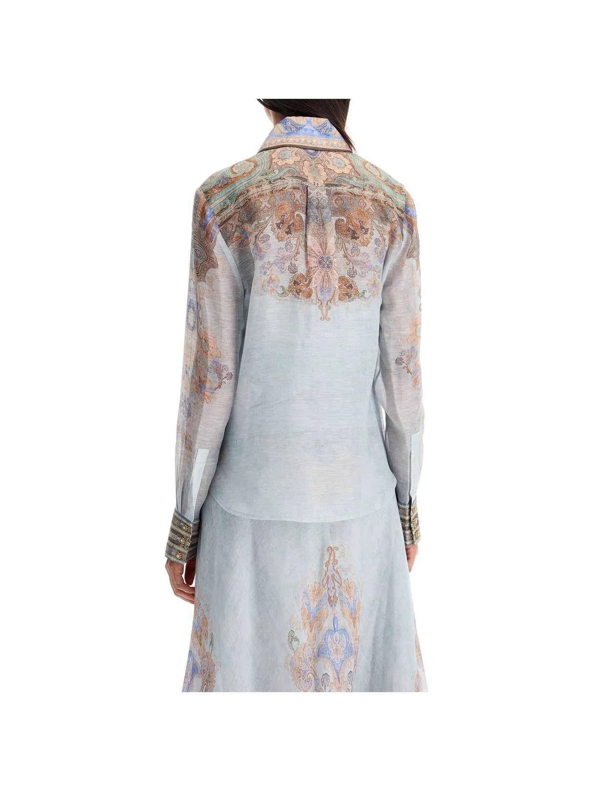 Paisley Print Linen Silk Shirt-ZIMMERMANN-JOHN JULIA