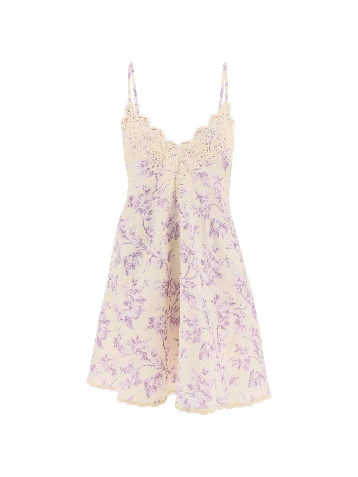 Mini Floral Linen Dress-ZIMMERMANN-JOHN JULIA