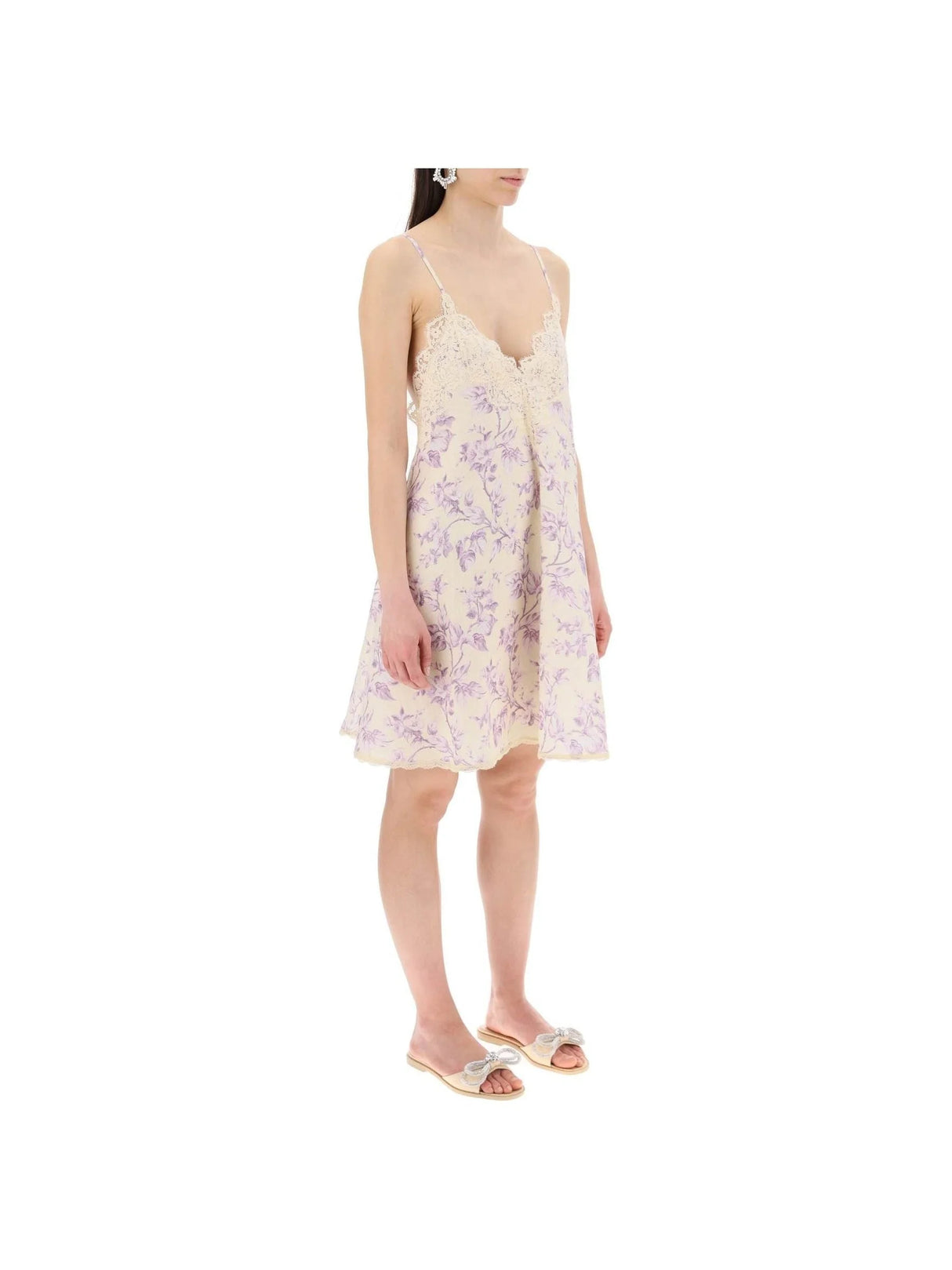 Mini Floral Linen Dress-ZIMMERMANN-JOHN JULIA