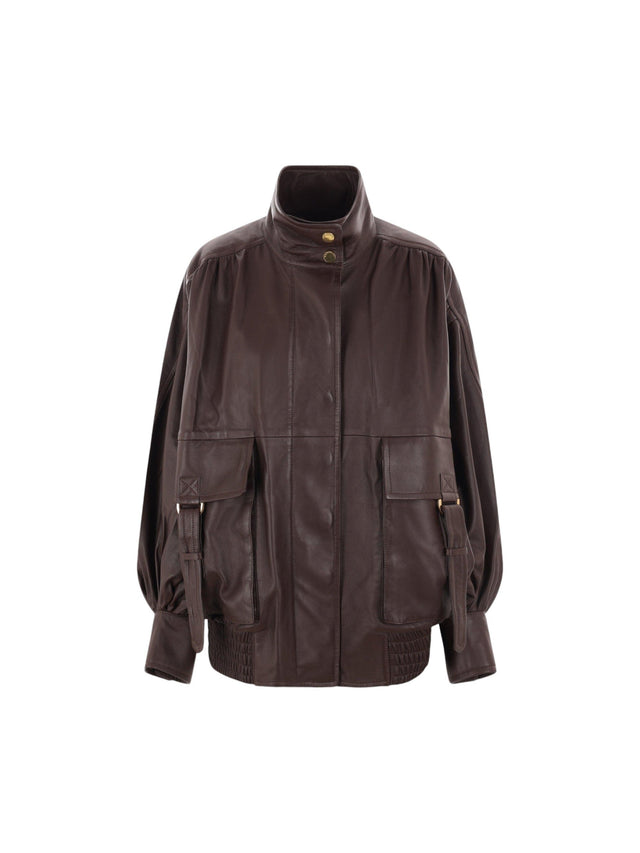 Nappa Oversize Bomber Jacket-ZIMMERMANN-JOHN JULIA