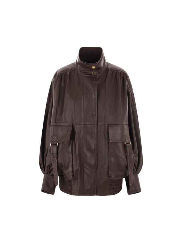 Nappa Oversize Bomber Jacket-ZIMMERMANN-JOHN JULIA