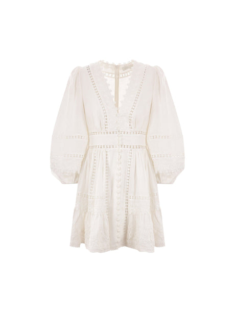 ZIMMERMANN-Pop Linen Minidress-JOHN JULIA