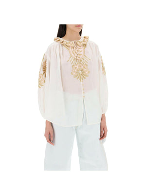 ZIMMERMANN-Ramie Blouse Made-JOHN JULIA