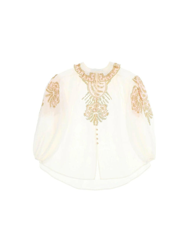 ZIMMERMANN-Ramie Blouse Made-JOHN JULIA