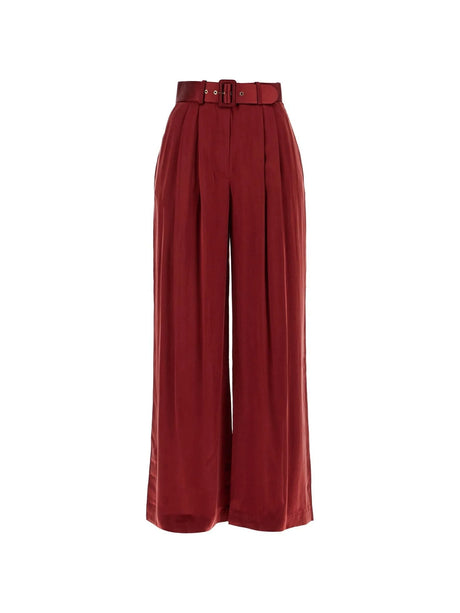 Silk Satin Palazzo Pants In Nine