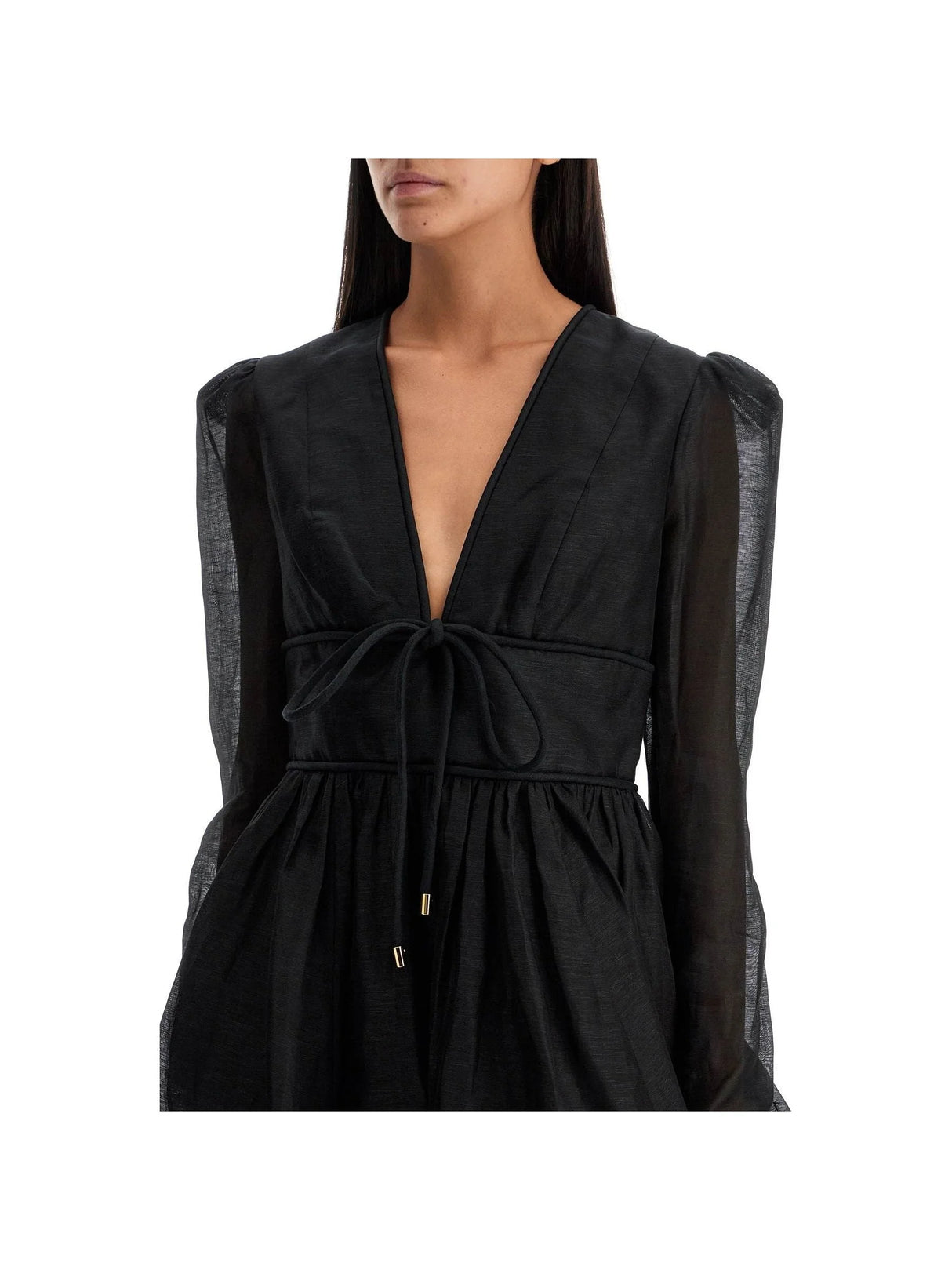 Structured Eden Linen-Silk Mini Dress - Women > Clothing > Dresses > Mini