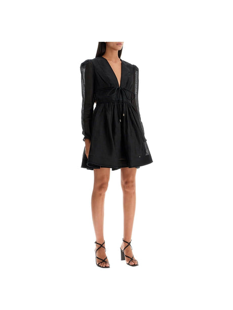 Structured Eden Linen-Silk Mini Dress - Women > Clothing > Dresses > Mini