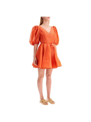 Tranquility Linen-Silk Organza Mini Dress - Women > Clothing > Dresses > Mini