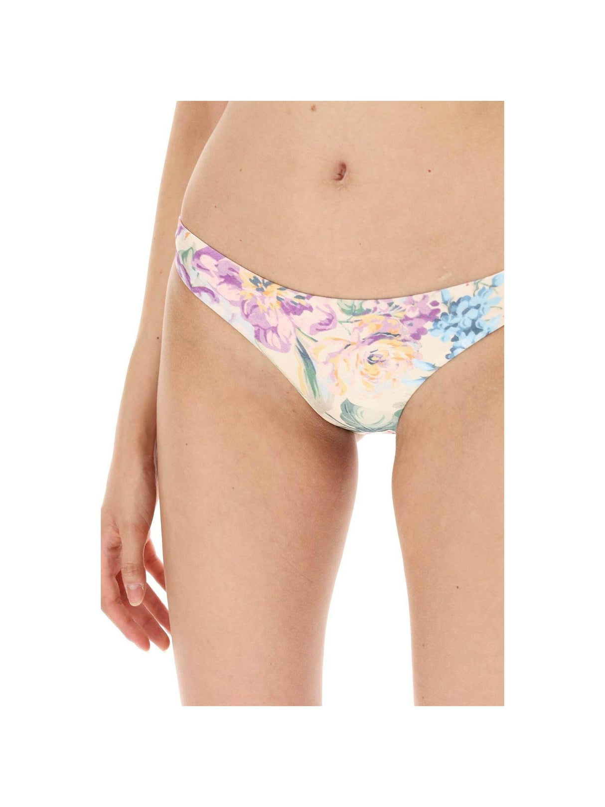 ZIMMERMANN-Watercolour Floral Halliday Bikini Bottom-JOHN JULIA