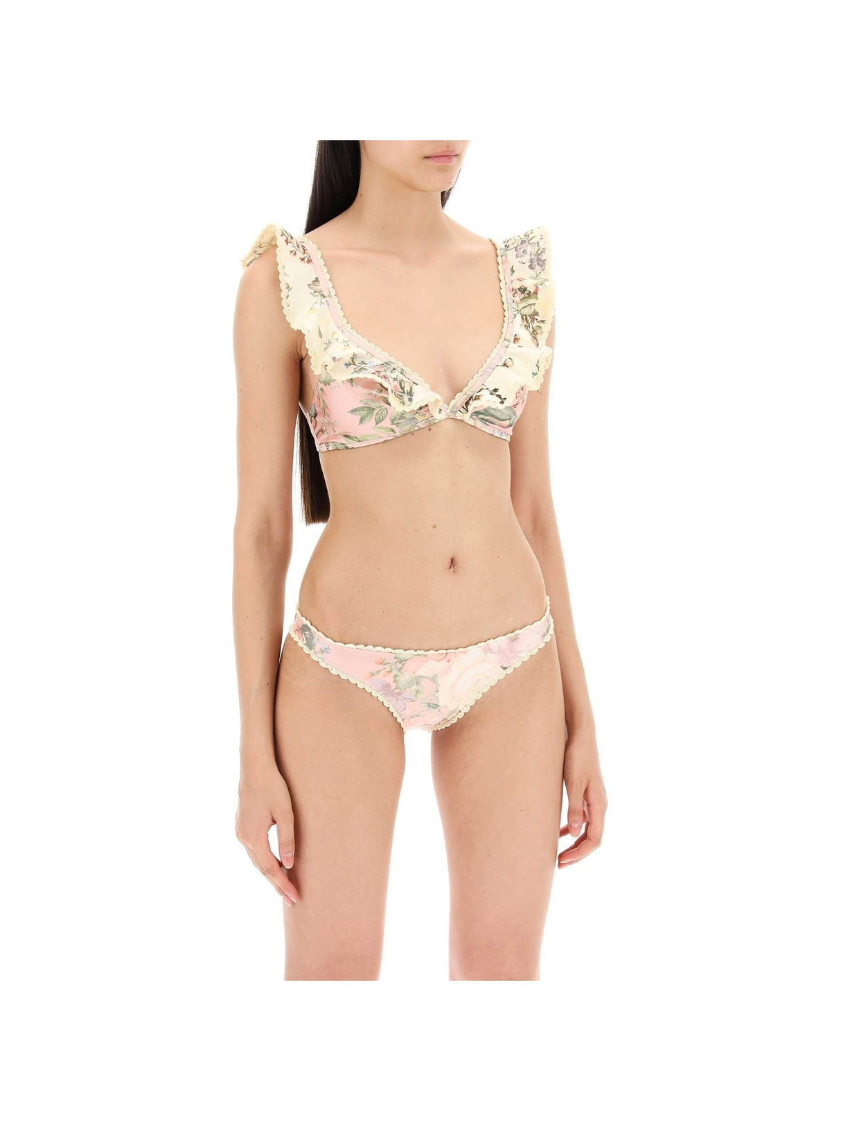 ZIMMERMANN-Waverly Crochet Trim Bikini Set-JOHN JULIA