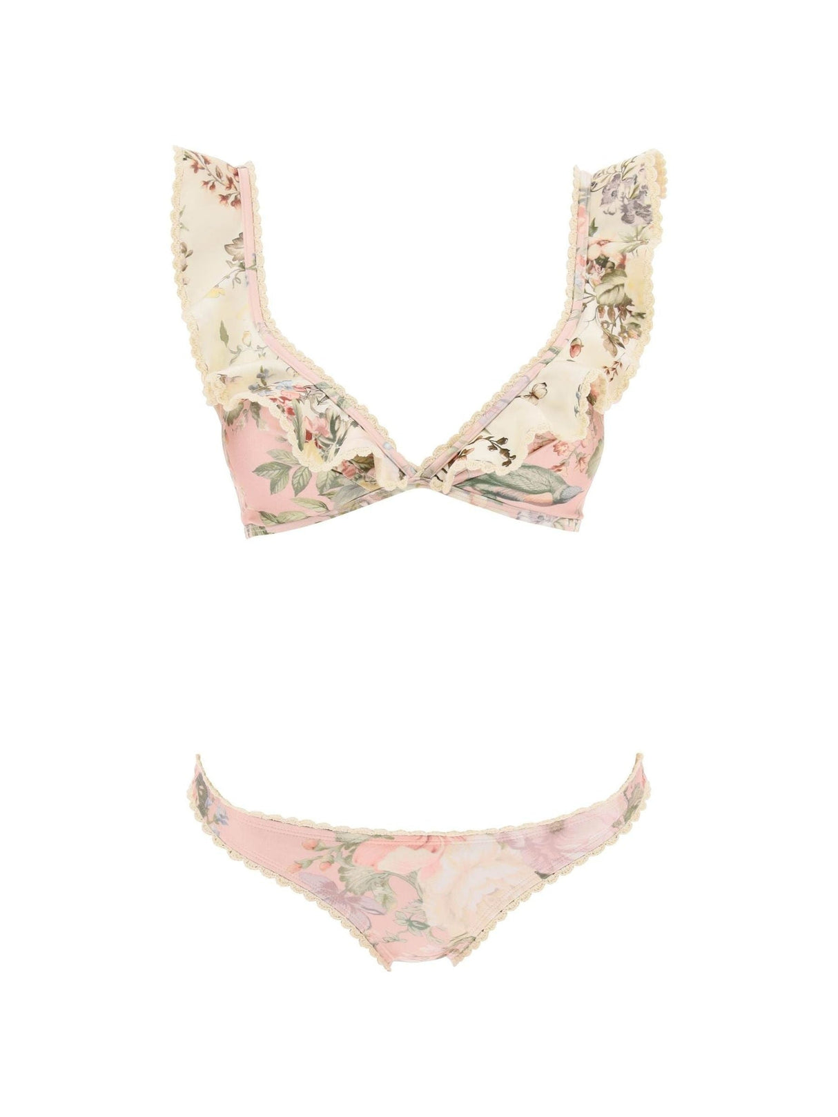 ZIMMERMANN-Waverly Crochet Trim Bikini Set-JOHN JULIA