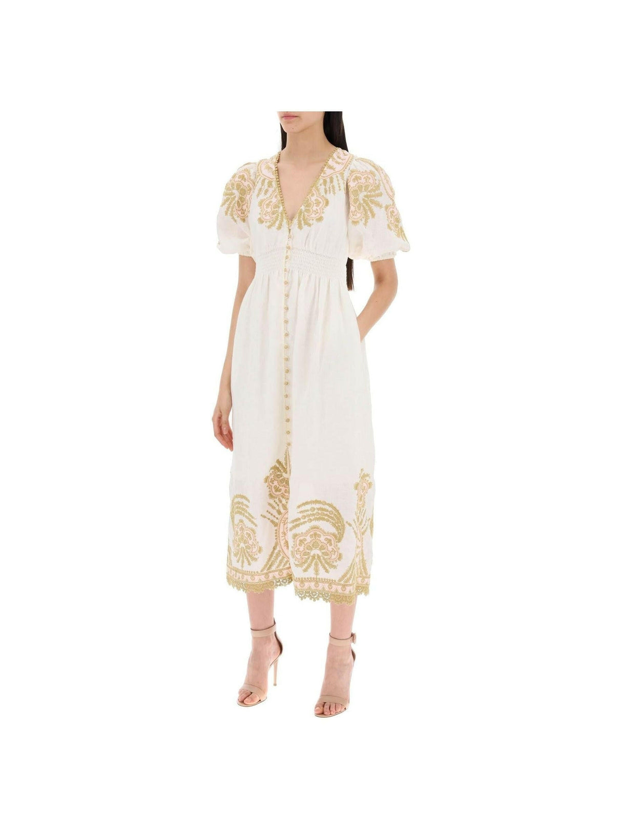 Waverly Embroidered Linen Dress.