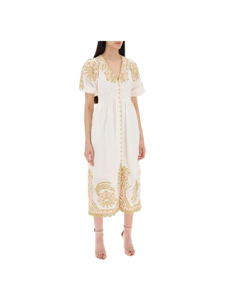 Waverly Embroidered Linen Dress.