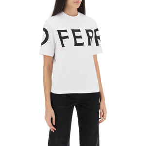 Short Sleeve T-Shirt With Oversized Logo FERRAGAMO JOHN JULIA.