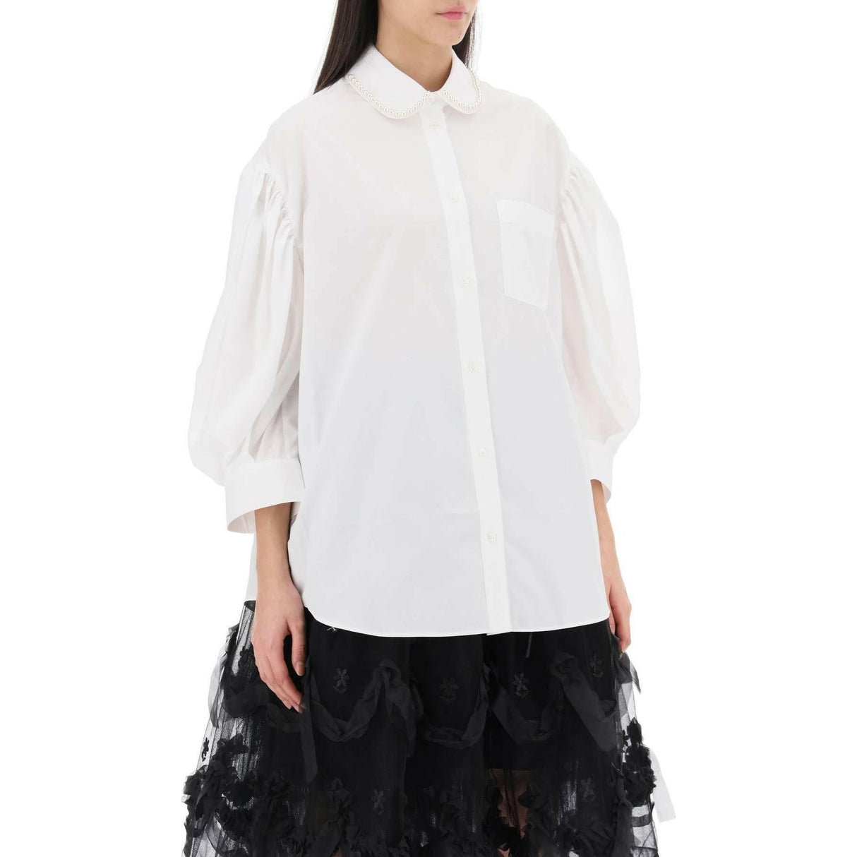 Puff Sleeve Shirt With Embellishment SIMONE ROCHA JOHN JULIA.