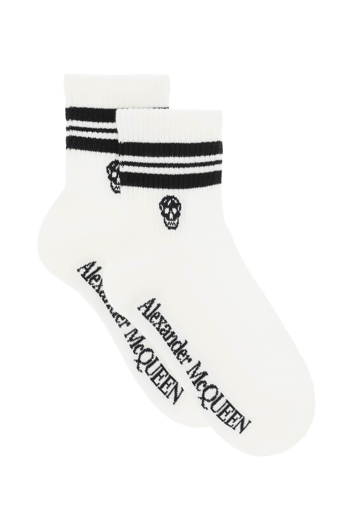Alexander Mcqueen Stripe Skull Sports Socks - JOHN JULIA