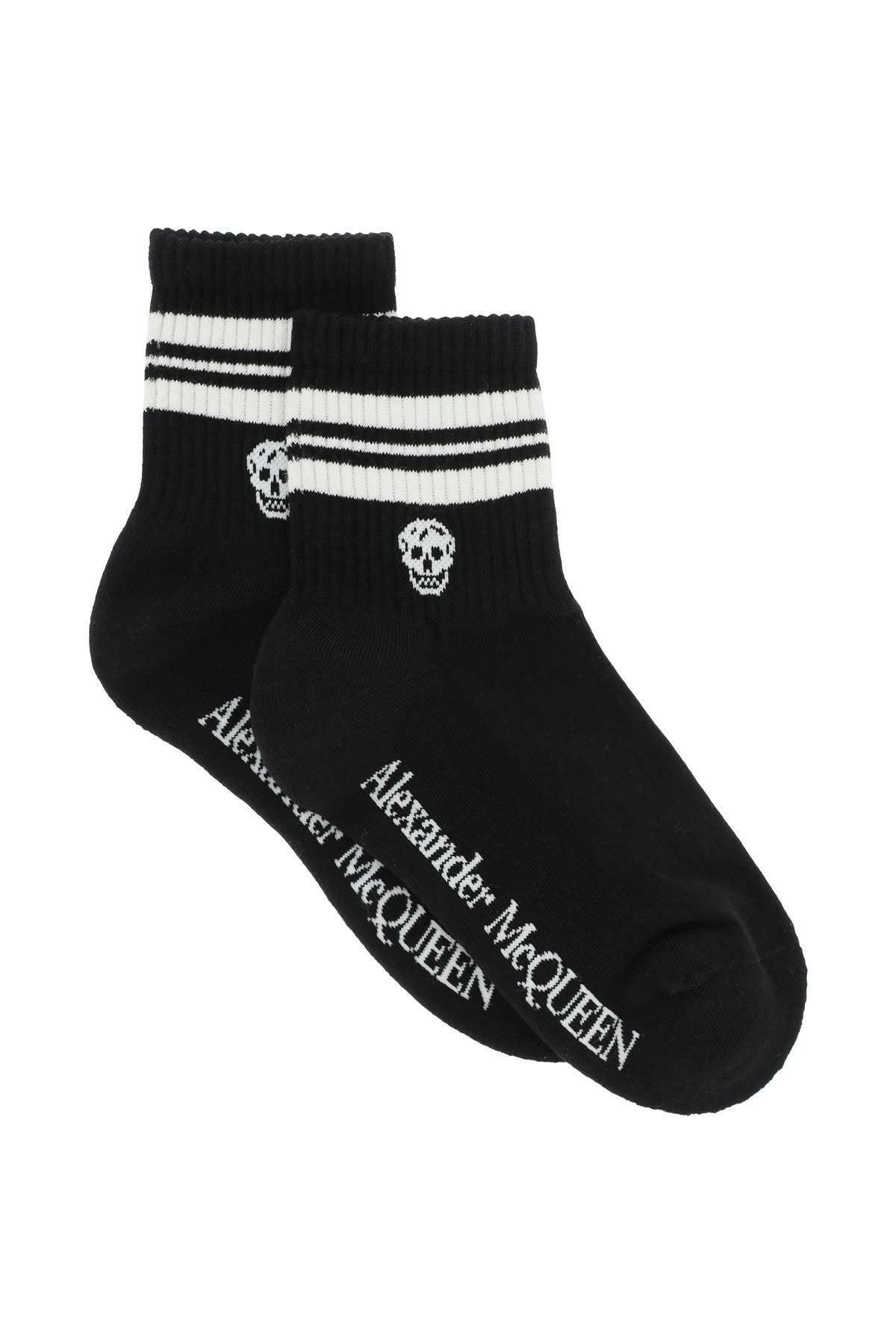Alexander Mcqueen Stripe Skull Sports Socks - JOHN JULIA