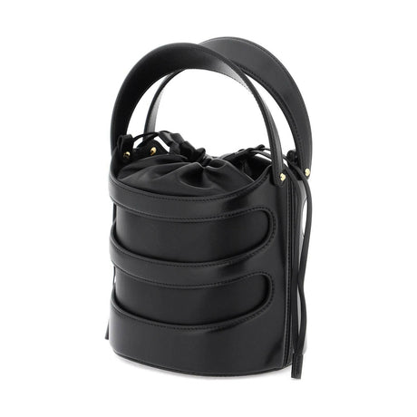 Black Rise Leather Bucket Bag ALEXANDER MCQUEEN JOHN JULIA.