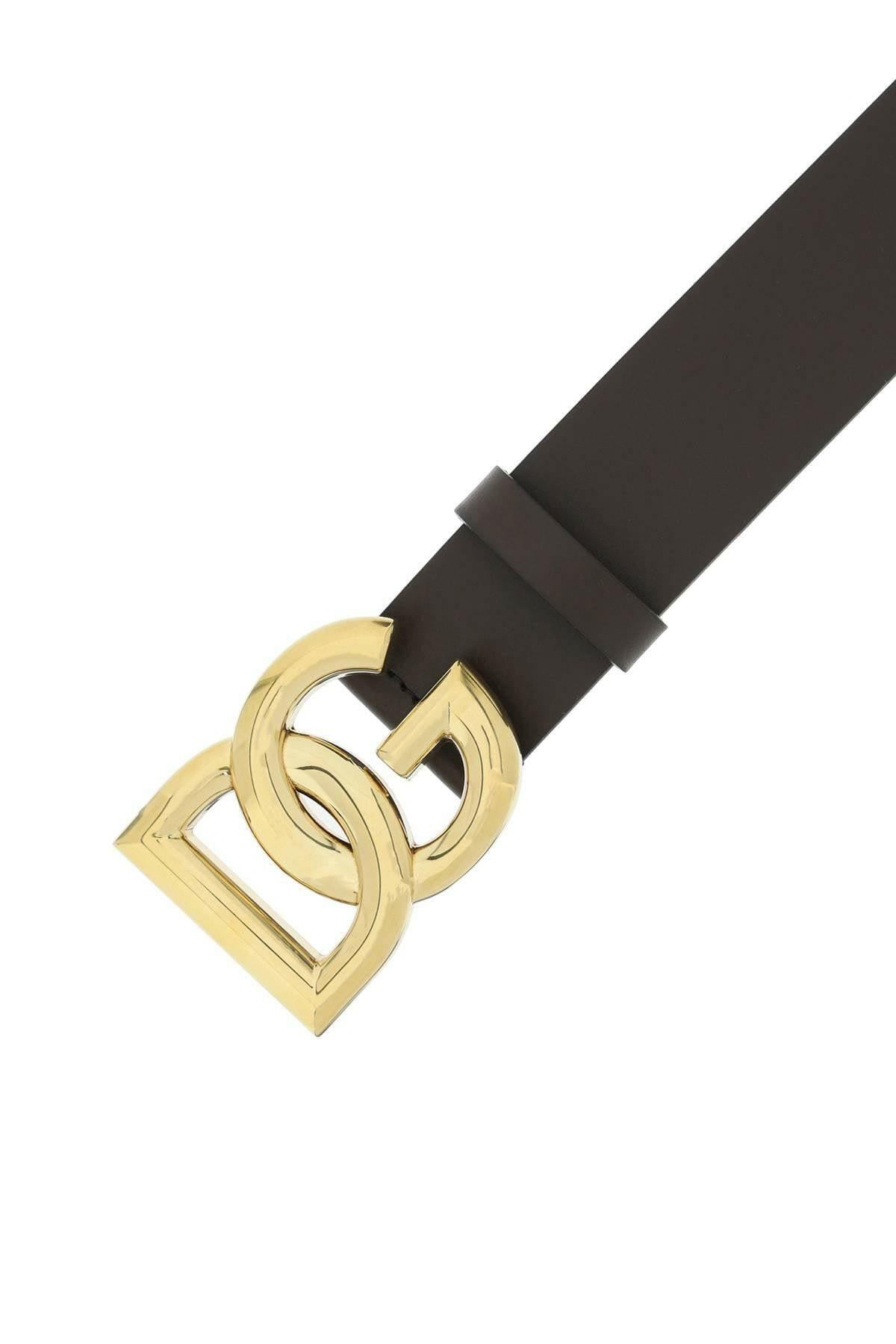 Dolce & Gabbana Lux Leather Belt With Dg Buckle - JOHN JULIA