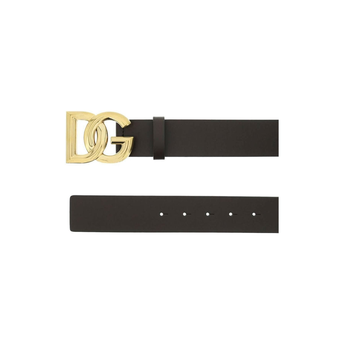 Dolce & Gabbana Lux Leather Belt With Dg Buckle - JOHN JULIA