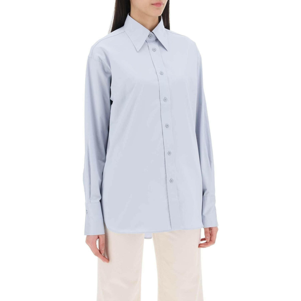 Closed Relaxed Fit Shirt with Open Back Detail - JOHN JULIA