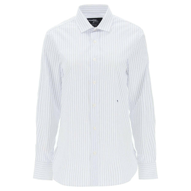 Striped Poplin Shirt HOMME GIRLS JOHN JULIA.