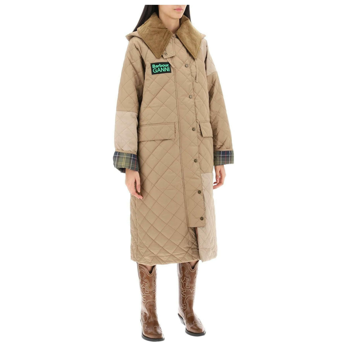 Barbour X Ganni Burghley Quilted Trench Coat - JOHN JULIA