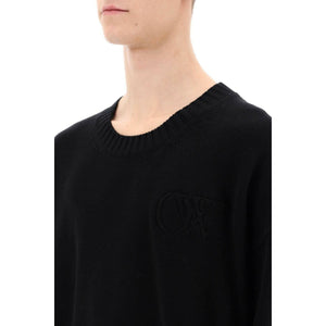 Sweater With Embossed Diagonal Motif OFF-WHITE JOHN JULIA.