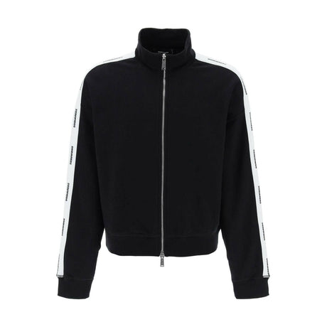 Zip Up Sweatshirt With Logo Bands DSQUARED2 JOHN JULIA.