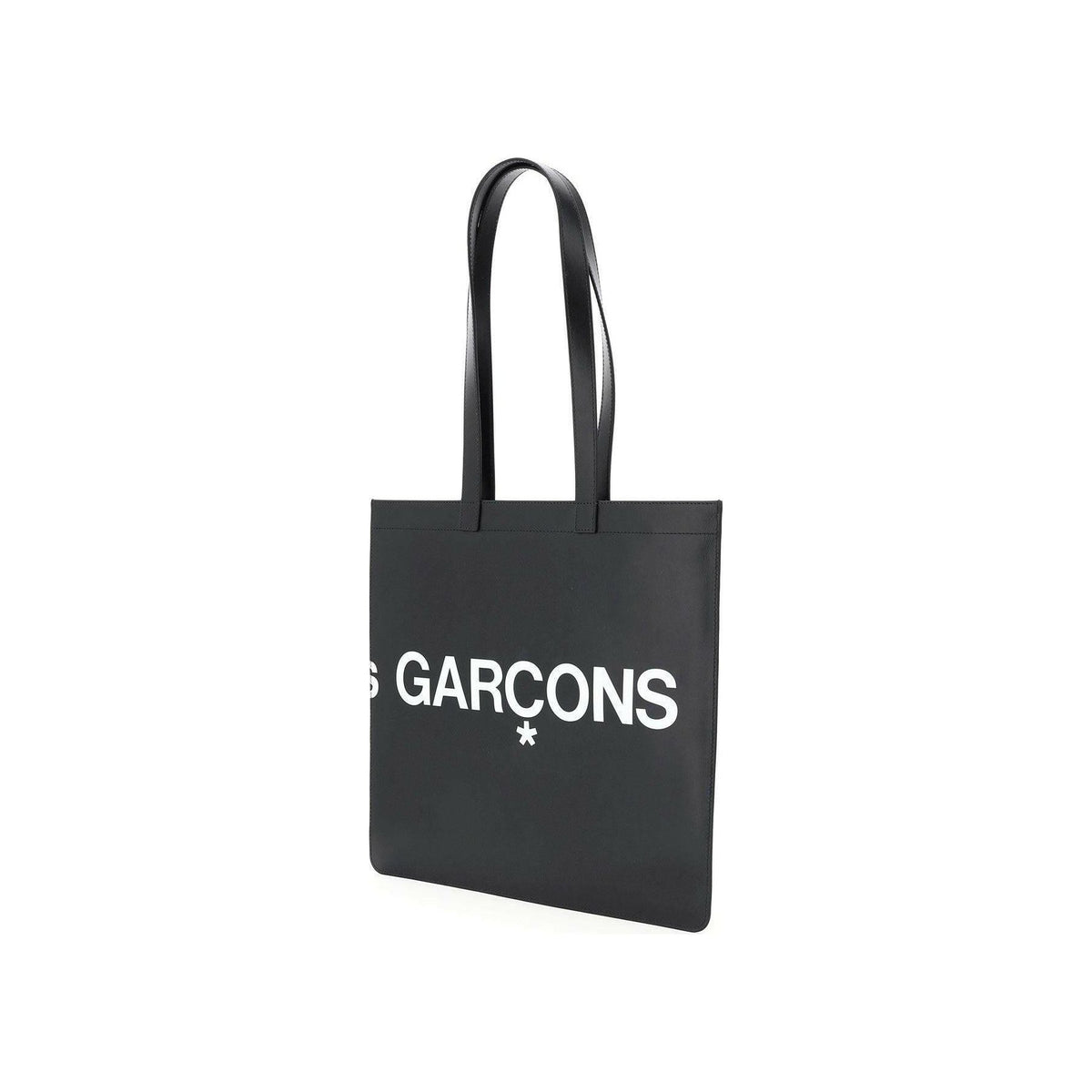 Comme Des Garcons Wallet Leather Tote Bag With Logo - JOHN JULIA