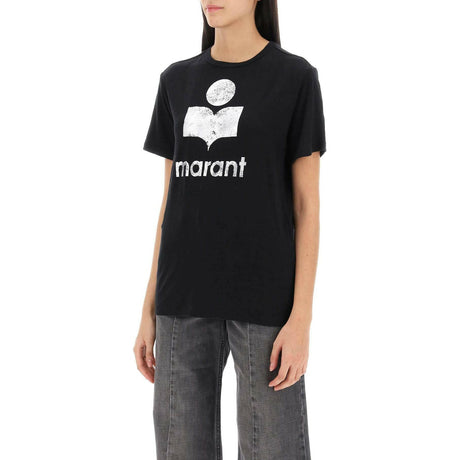 Zewel T-Shirt With Metallic Logo Print MARANT ETOILE JOHN JULIA.