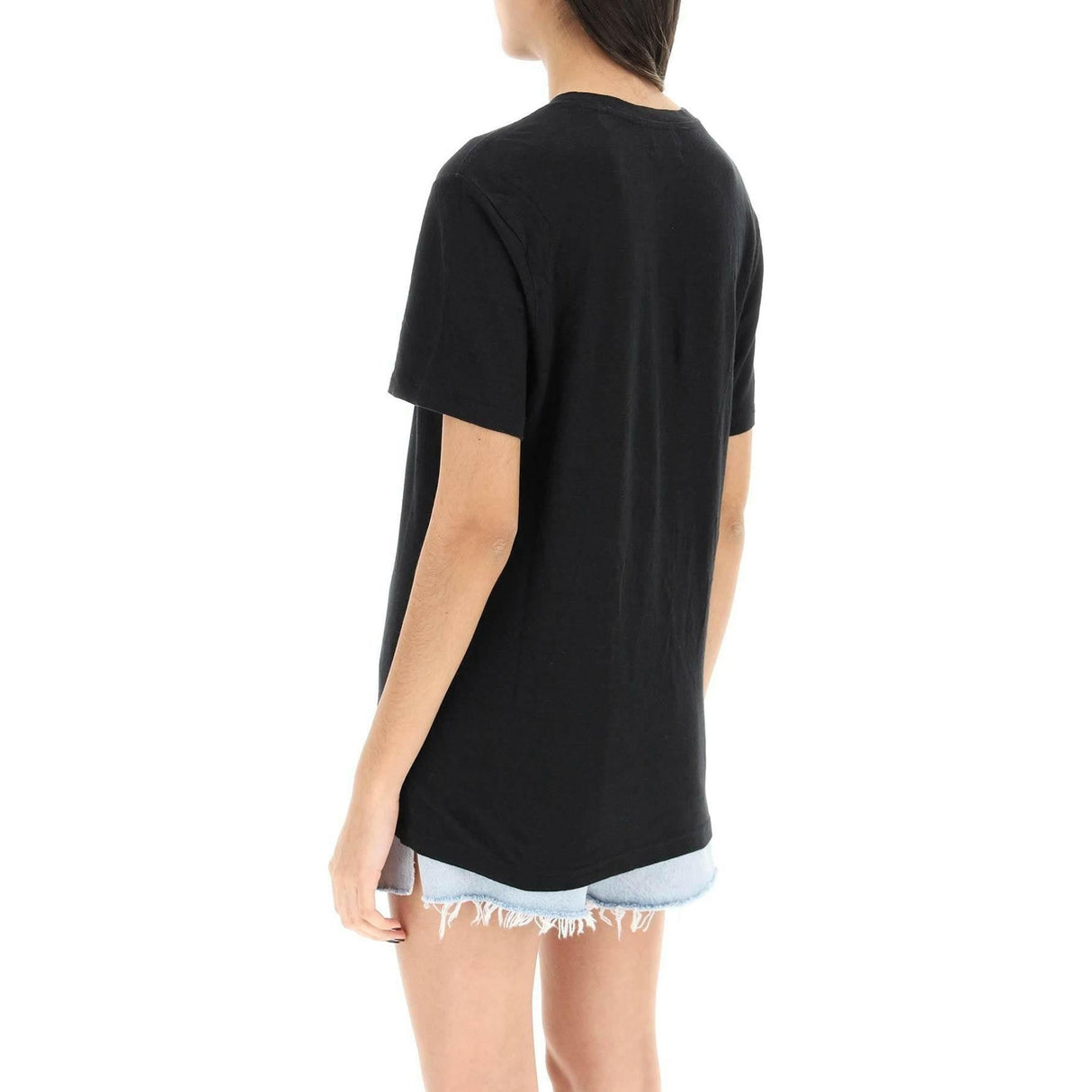 Zewel T-Shirt With Metallic Logo Print MARANT ETOILE JOHN JULIA.