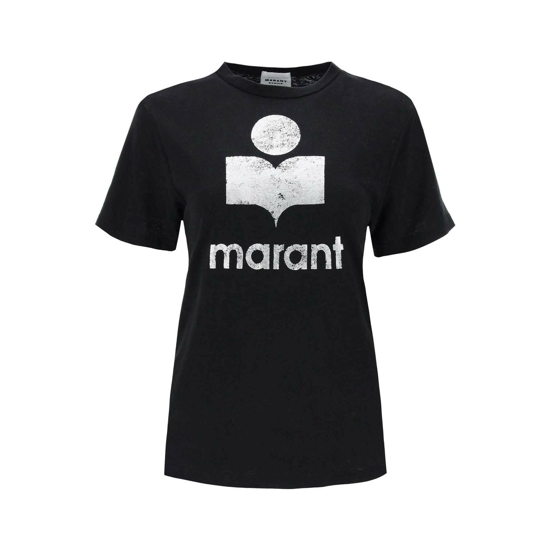 Zewel T-Shirt With Metallic Logo Print MARANT ETOILE JOHN JULIA.