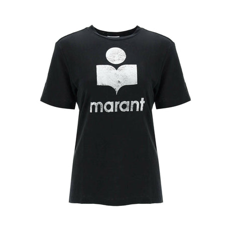 Zewel T-Shirt With Metallic Logo Print MARANT ETOILE JOHN JULIA.