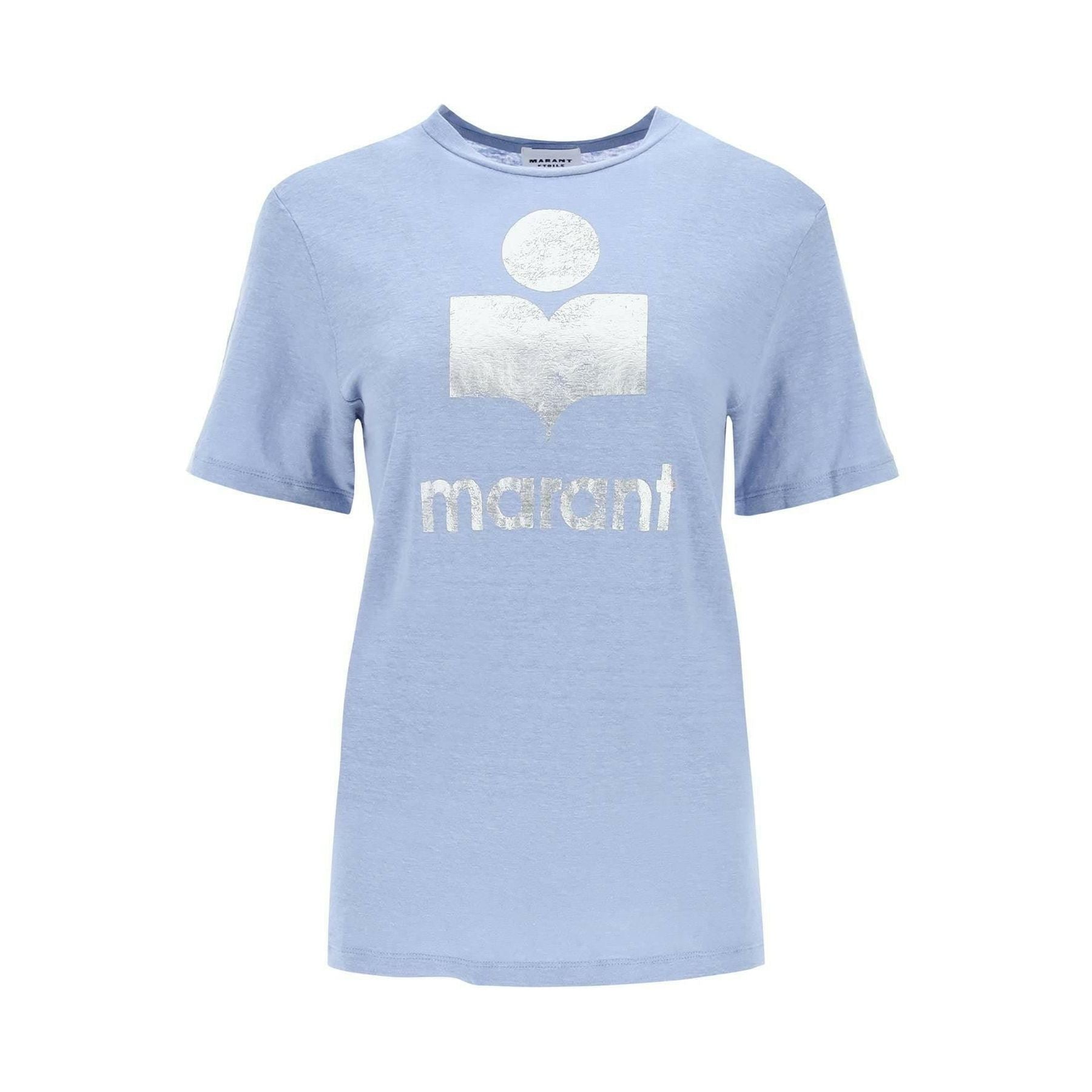 Zewel T-Shirt With Metallic Logo Print MARANT ETOILE JOHN JULIA.