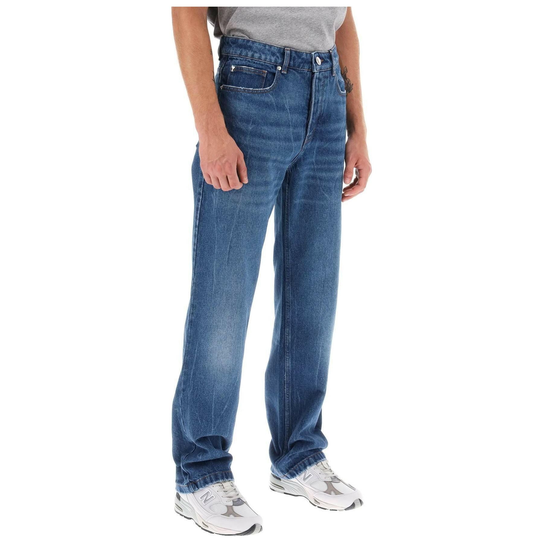 Loose Jeans With Straight Cut AMI ALEXANDRE MATTIUSSI JOHN JULIA.