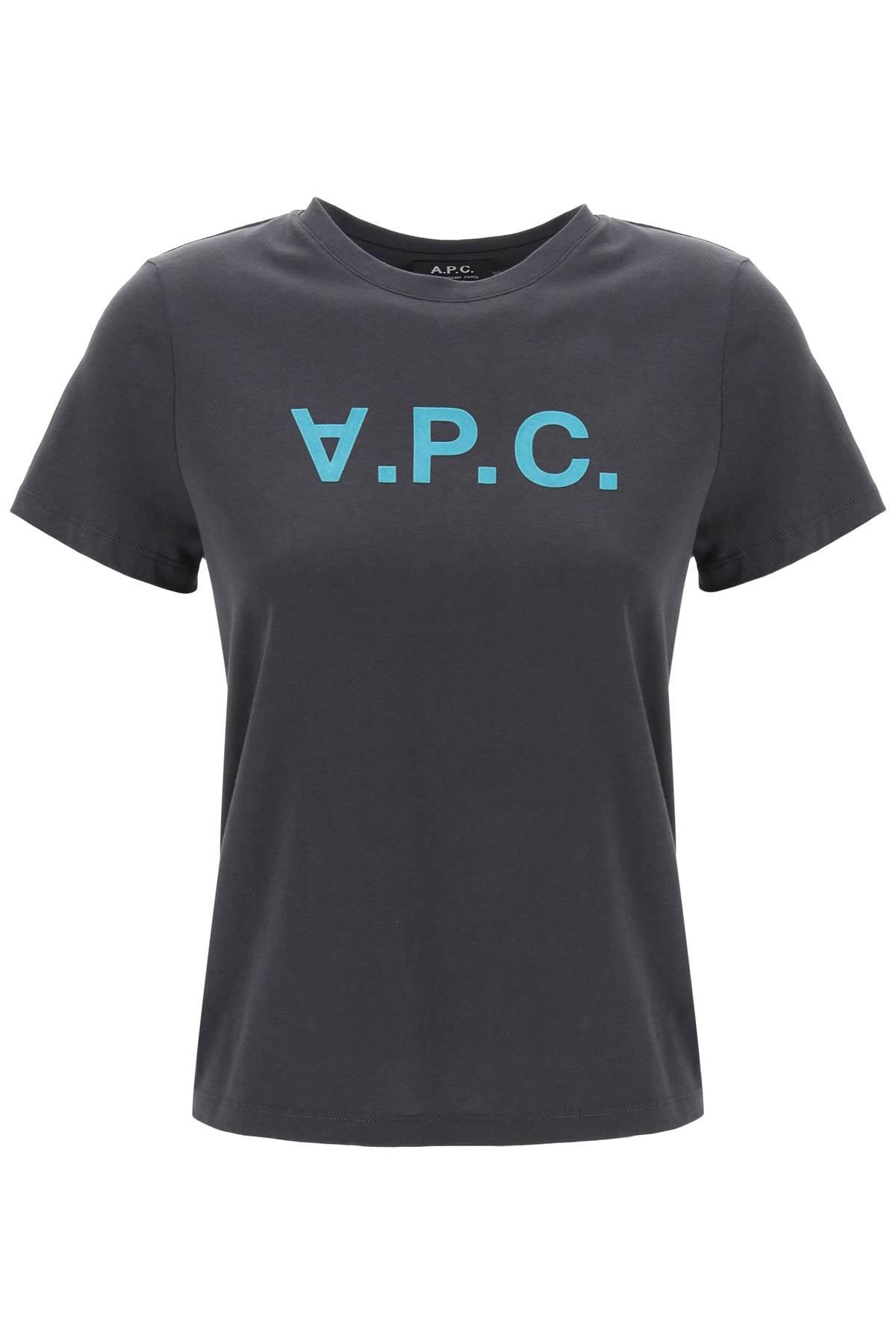 A.P.C. T Shirt With Flocked Vpc Logo - JOHN JULIA
