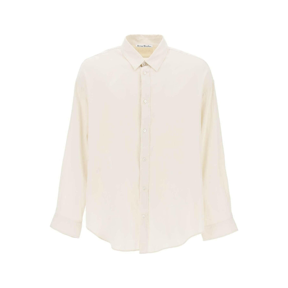 Acne Studios Off White Cotton Button-Up Shirt - JOHN JULIA