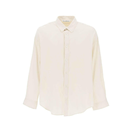 Off White Cotton Button-Up Shirt ACNE STUDIOS JOHN JULIA.