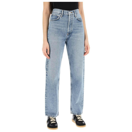 Blue Navigate 90's Vintage High-Wasited Cotton Jeans AGOLDE JOHN JULIA.